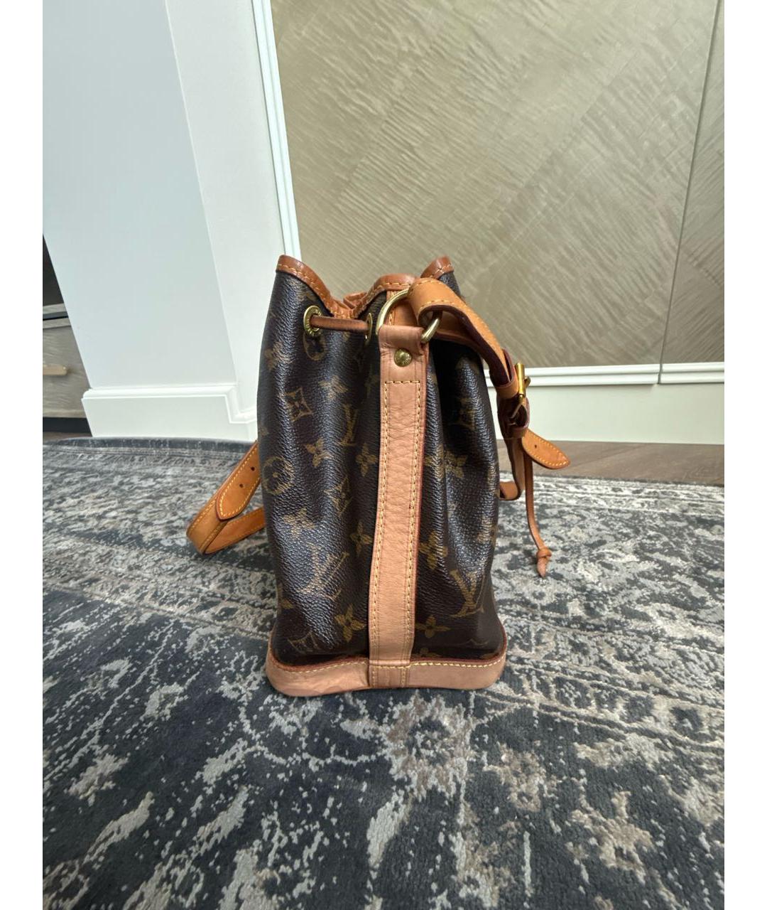 LOUIS VUITTON Коричневая кожаная сумка через плечо, фото 5