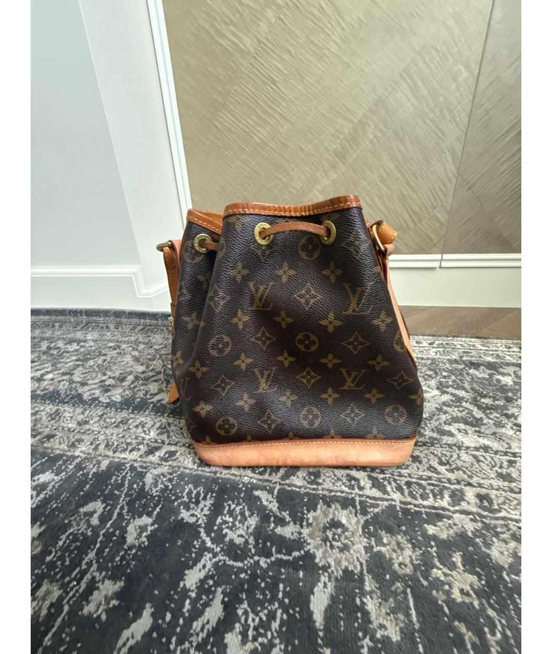 LOUIS VUITTON Коричневая кожаная сумка через плечо, фото 3