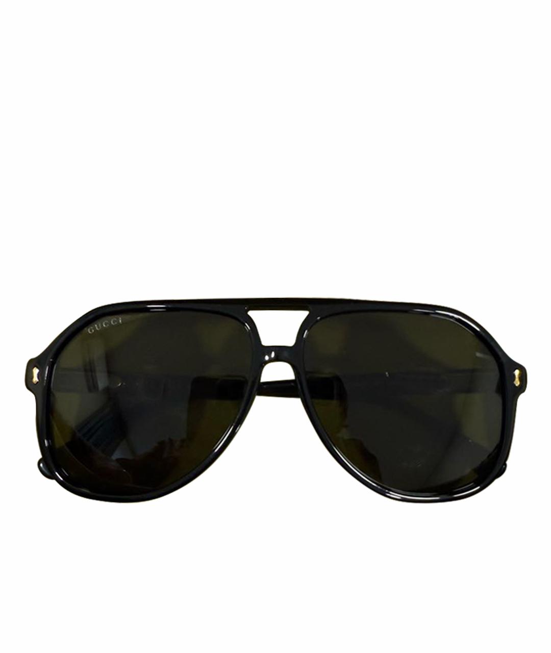 GUCCI Черные пластиковые солнцезащитные очки, фото 1