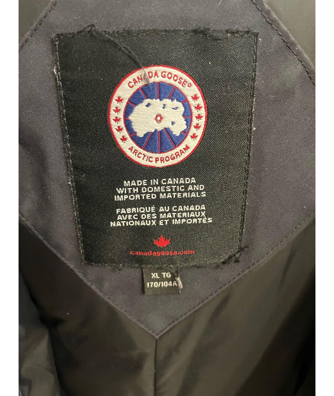 CANADA GOOSE Темно-синяя полиэстеровая парка, фото 4