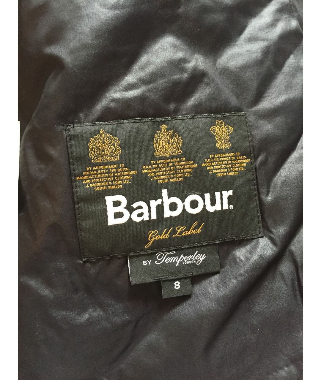 BARBOUR Черная полиэстеровая куртка, фото 6