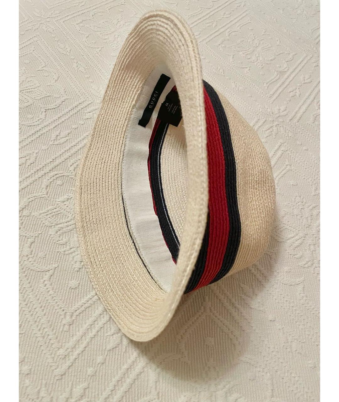 GUCCI Бежевая шляпа, фото 5
