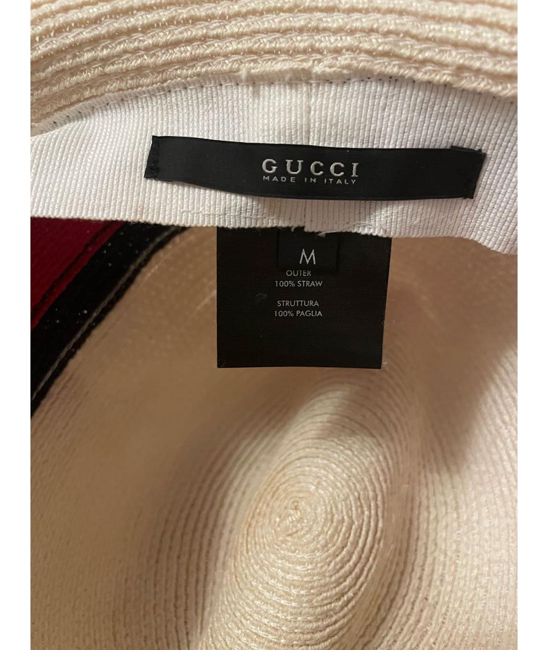 GUCCI Бежевая шляпа, фото 6