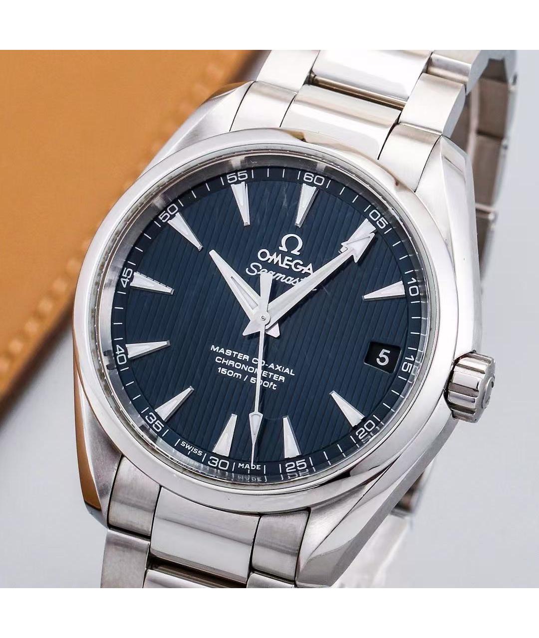 OMEGA Серебряные металлические часы, фото 4
