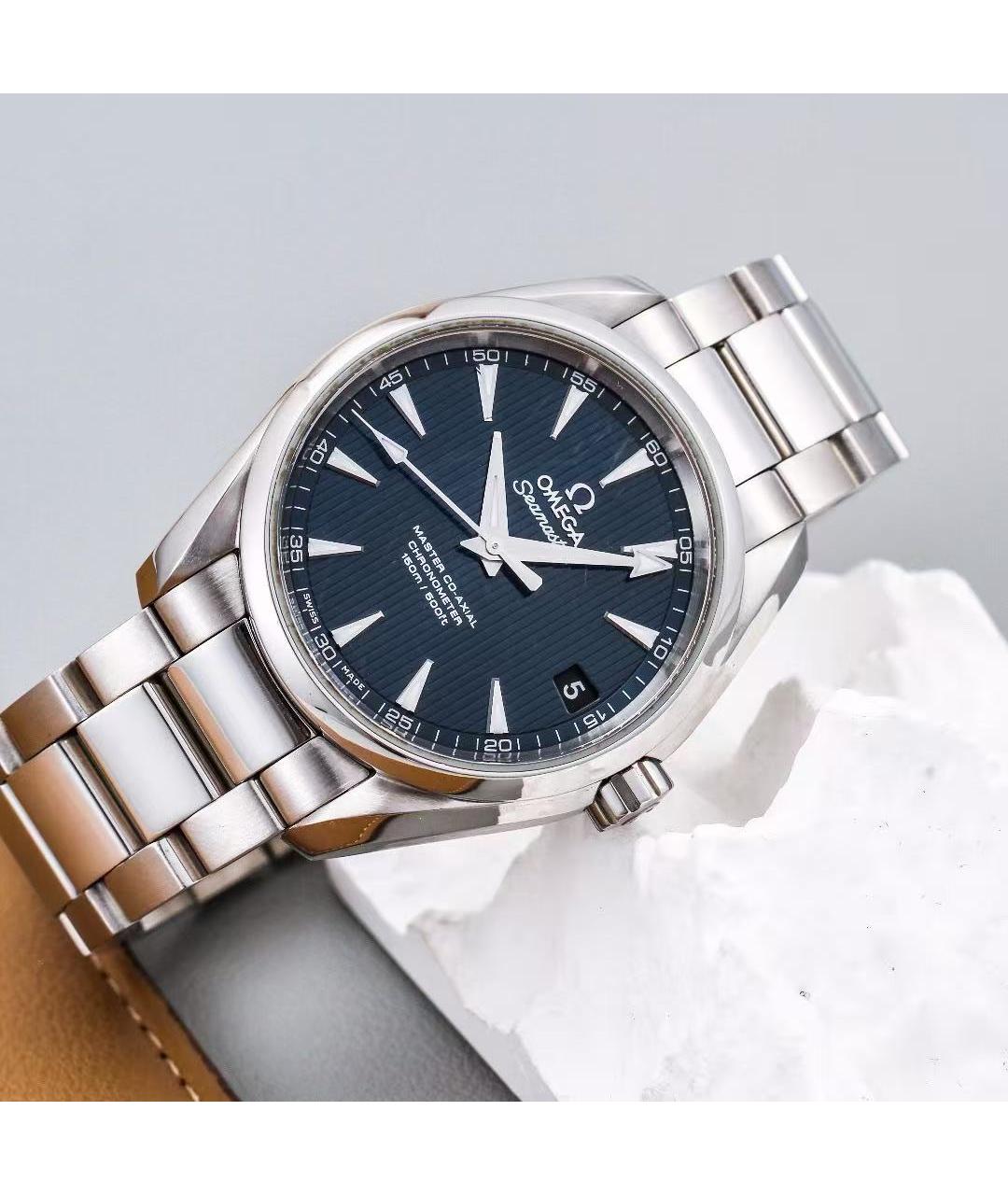 OMEGA Серебряные металлические часы, фото 3
