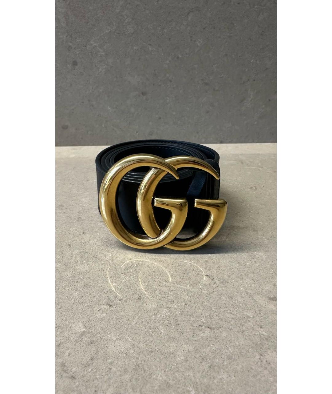 GUCCI Черный кожаный ремень, фото 4