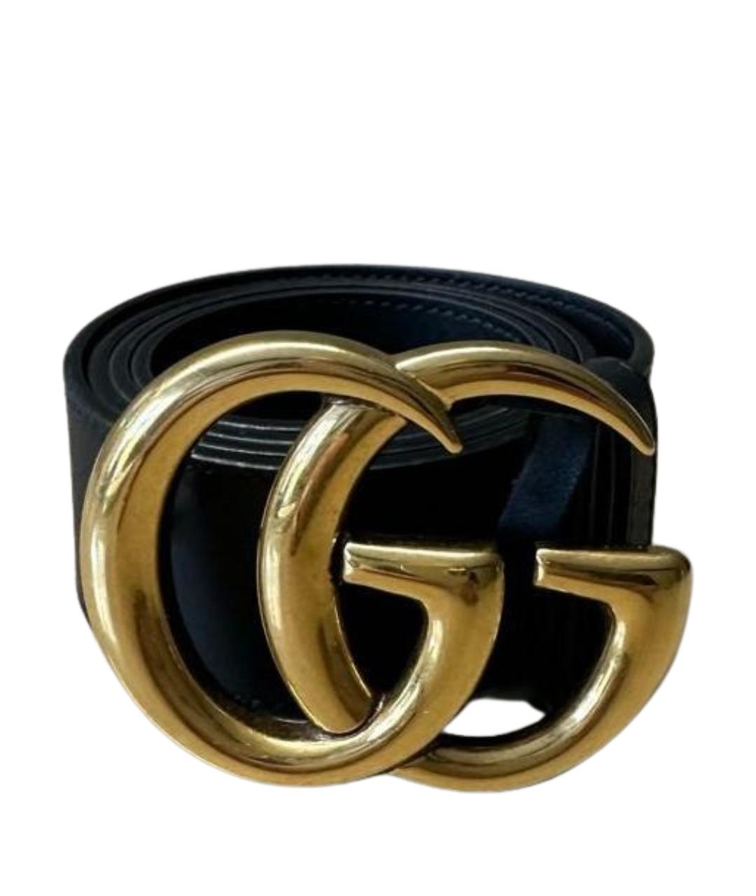 GUCCI Черный кожаный ремень, фото 1