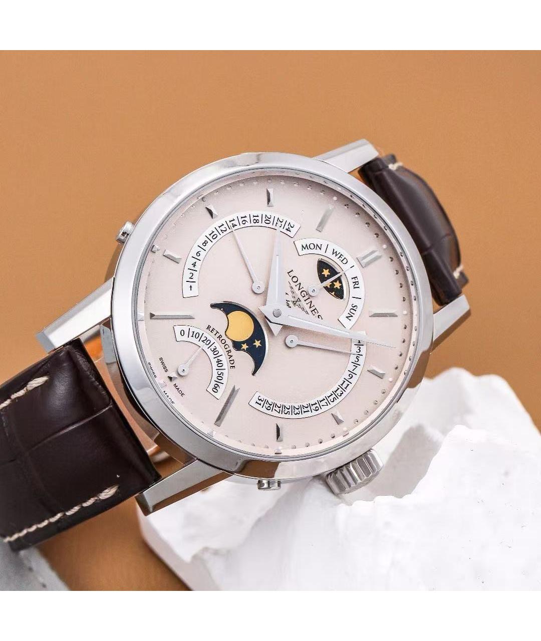 LONGINES Серебряные металлические часы, фото 3