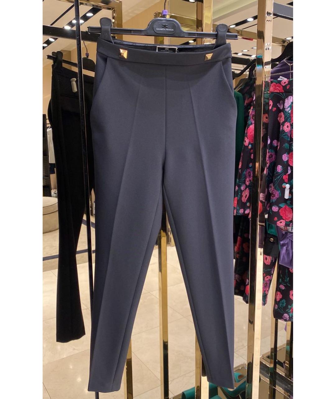 ELISABETTA FRANCHI Черные брюки узкие, фото 4