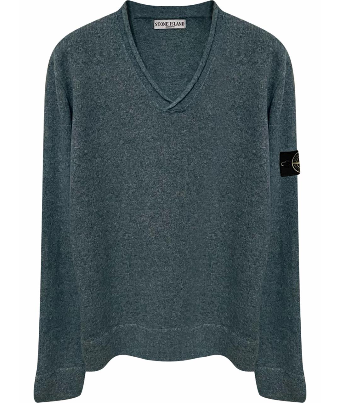 STONE ISLAND Серый шерстяной джемпер / свитер, фото 1