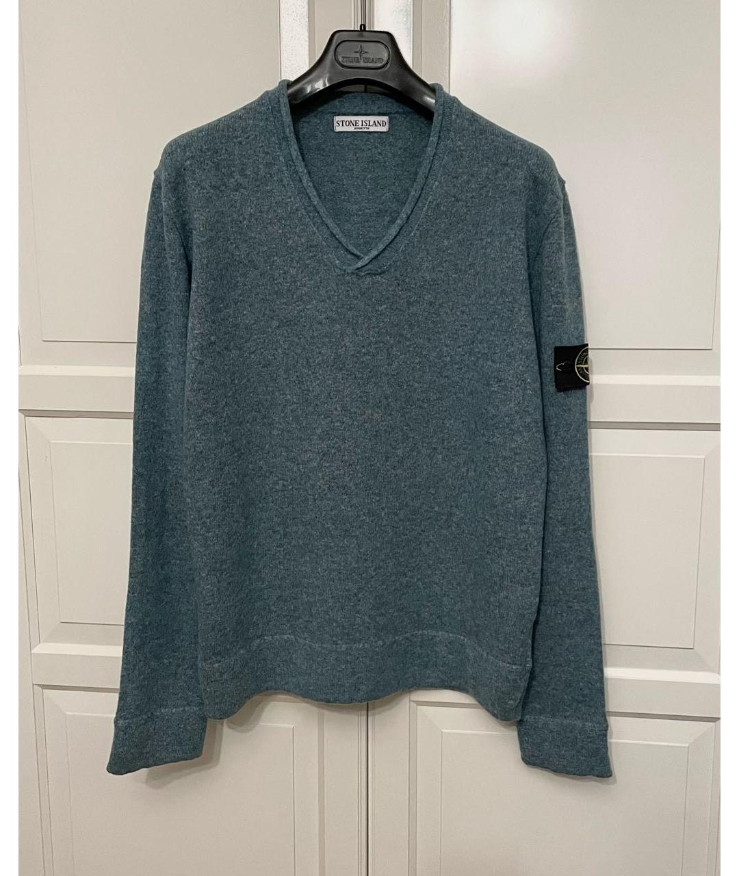 STONE ISLAND Серый шерстяной джемпер / свитер, фото 6
