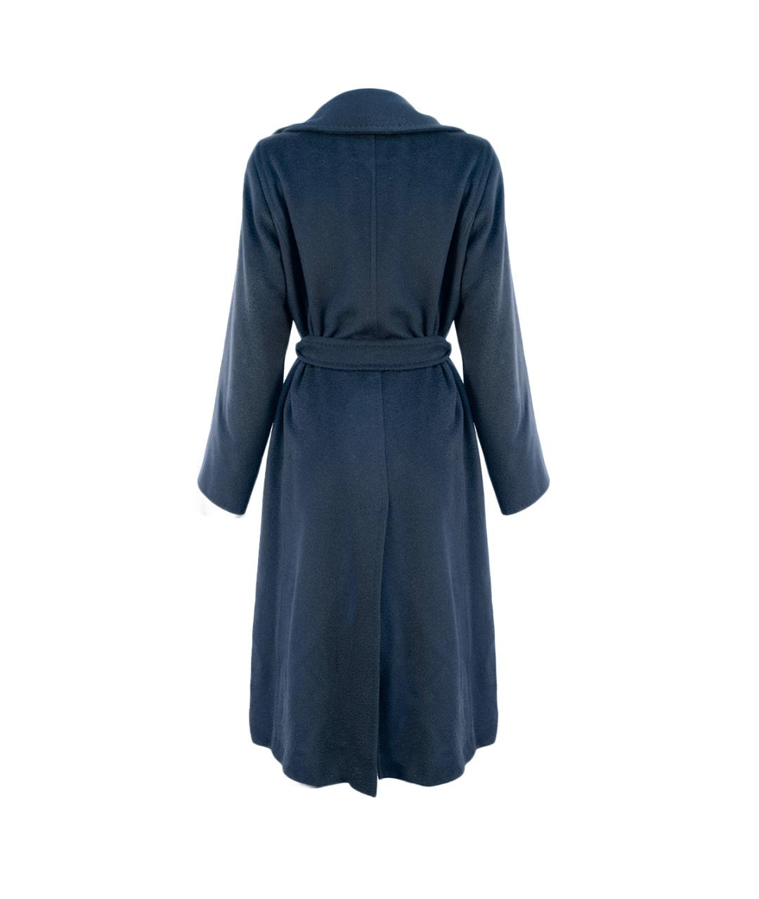 MAX MARA Темно-синее шерстяное пальто, фото 2