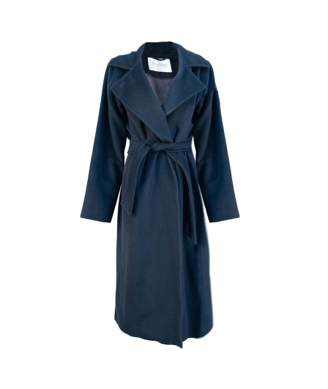 MAX MARA Темно-синее шерстяное пальто, фото 1