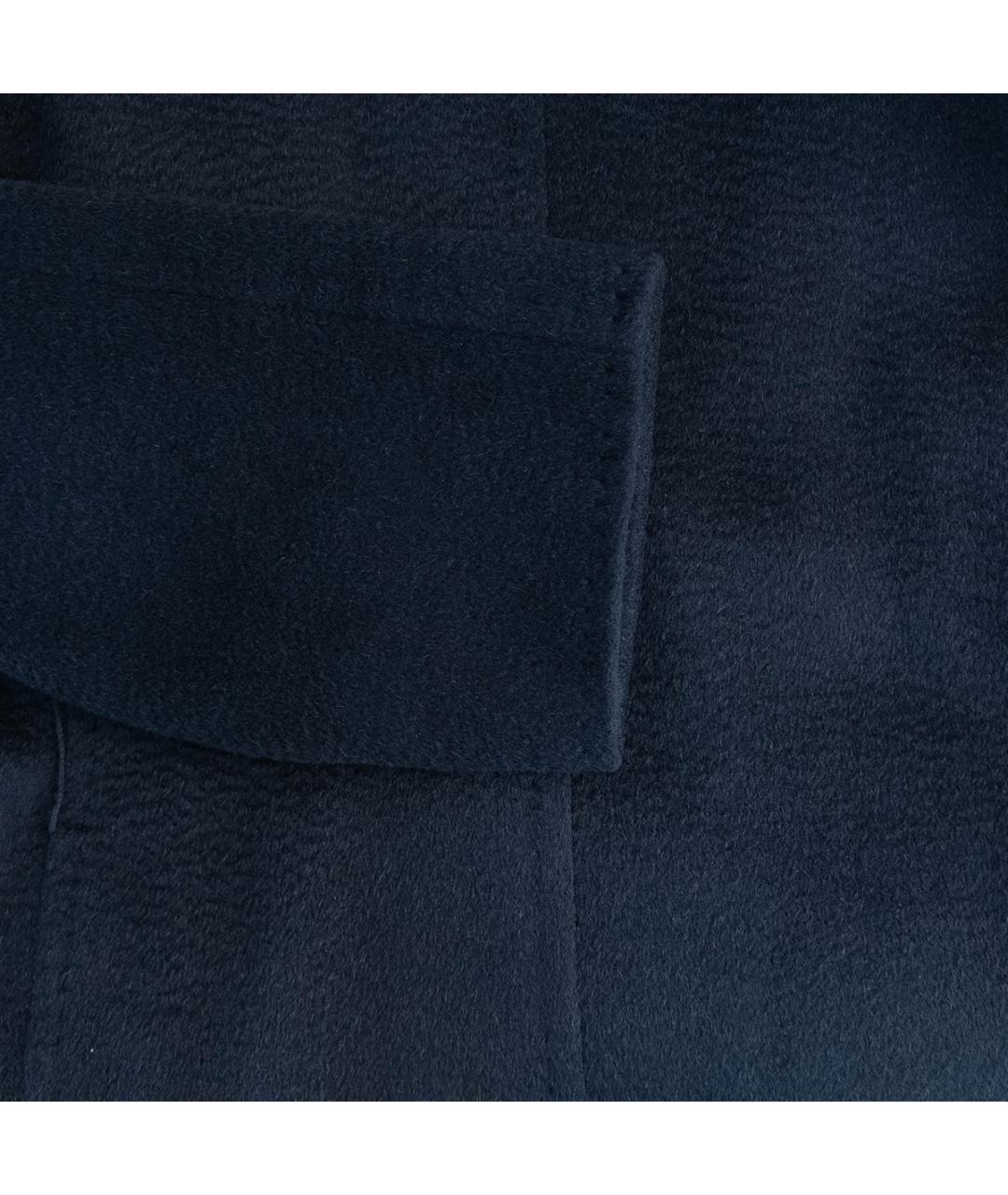 MAX MARA Темно-синее шерстяное пальто, фото 4