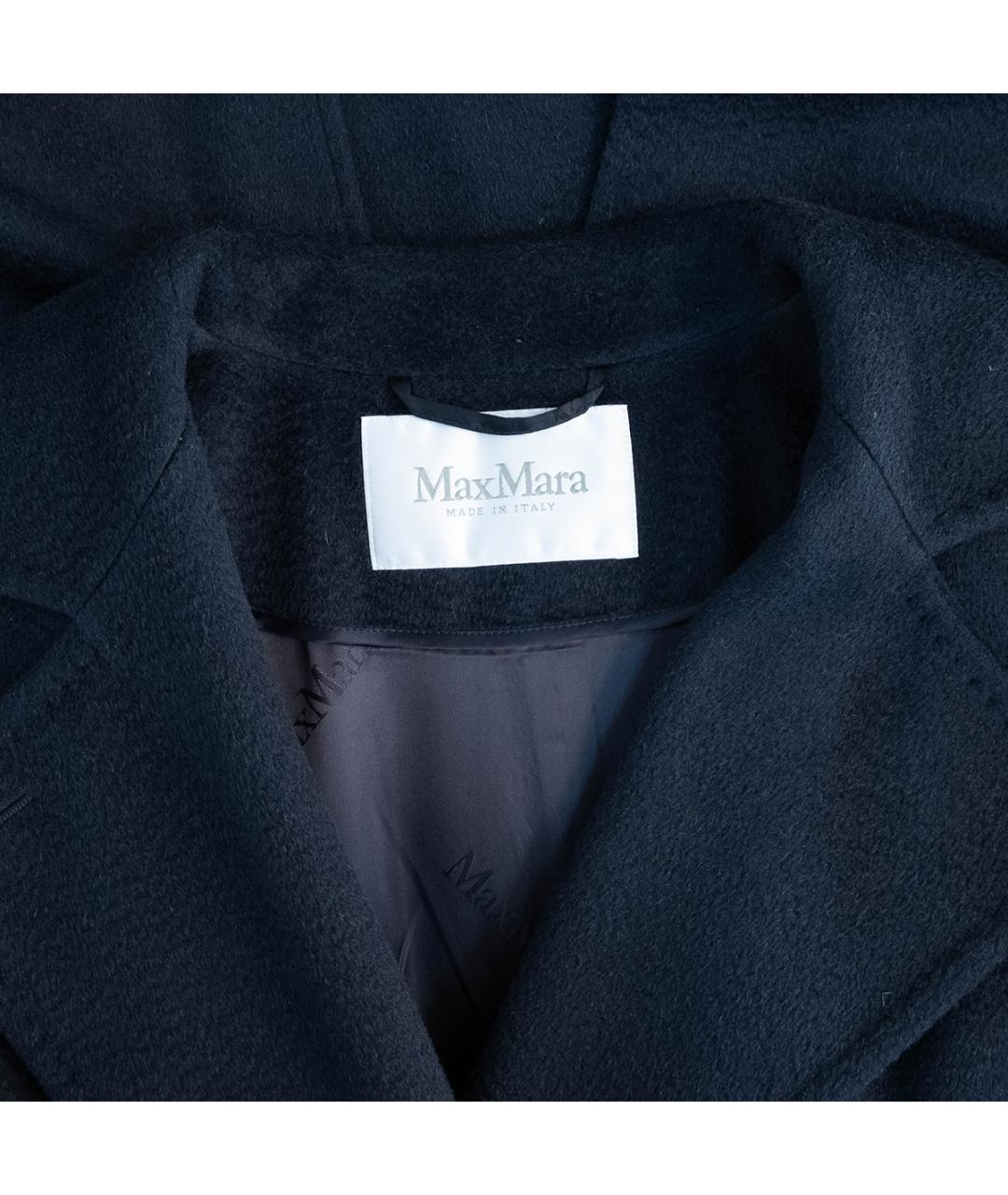 MAX MARA Темно-синее шерстяное пальто, фото 3