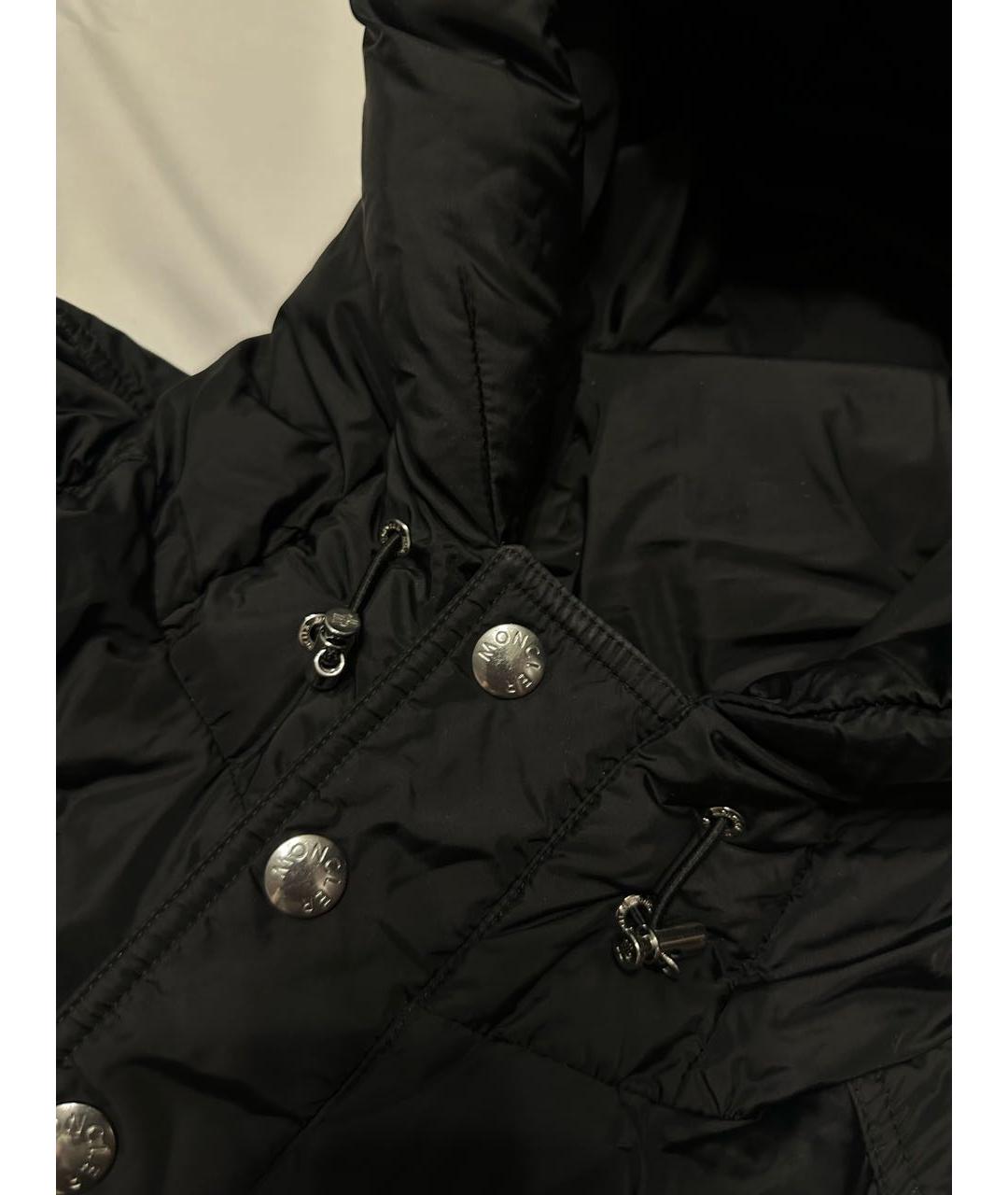 MONCLER Черный пуховик, фото 4