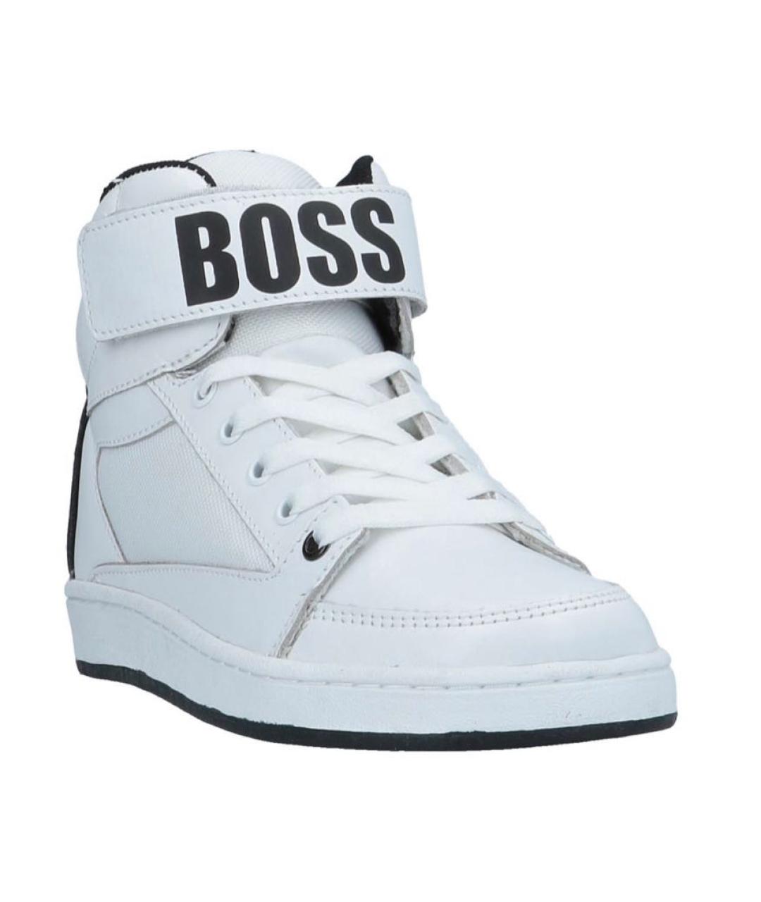 HUGO BOSS Белые кожаные кроссовки, фото 4