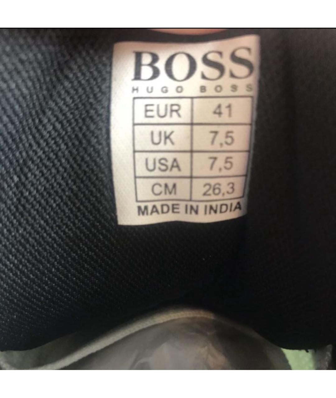HUGO BOSS Белые кожаные кроссовки, фото 5