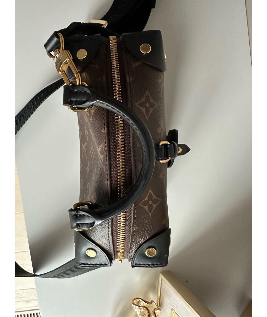 LOUIS VUITTON Коричневая кожаная сумка через плечо, фото 3
