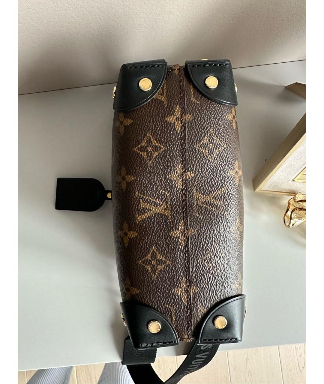 LOUIS VUITTON Коричневая кожаная сумка через плечо, фото 5