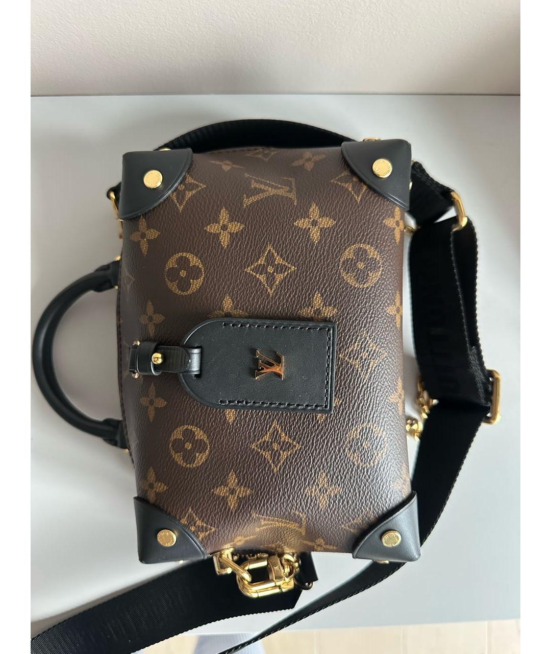 LOUIS VUITTON Коричневая кожаная сумка через плечо, фото 2