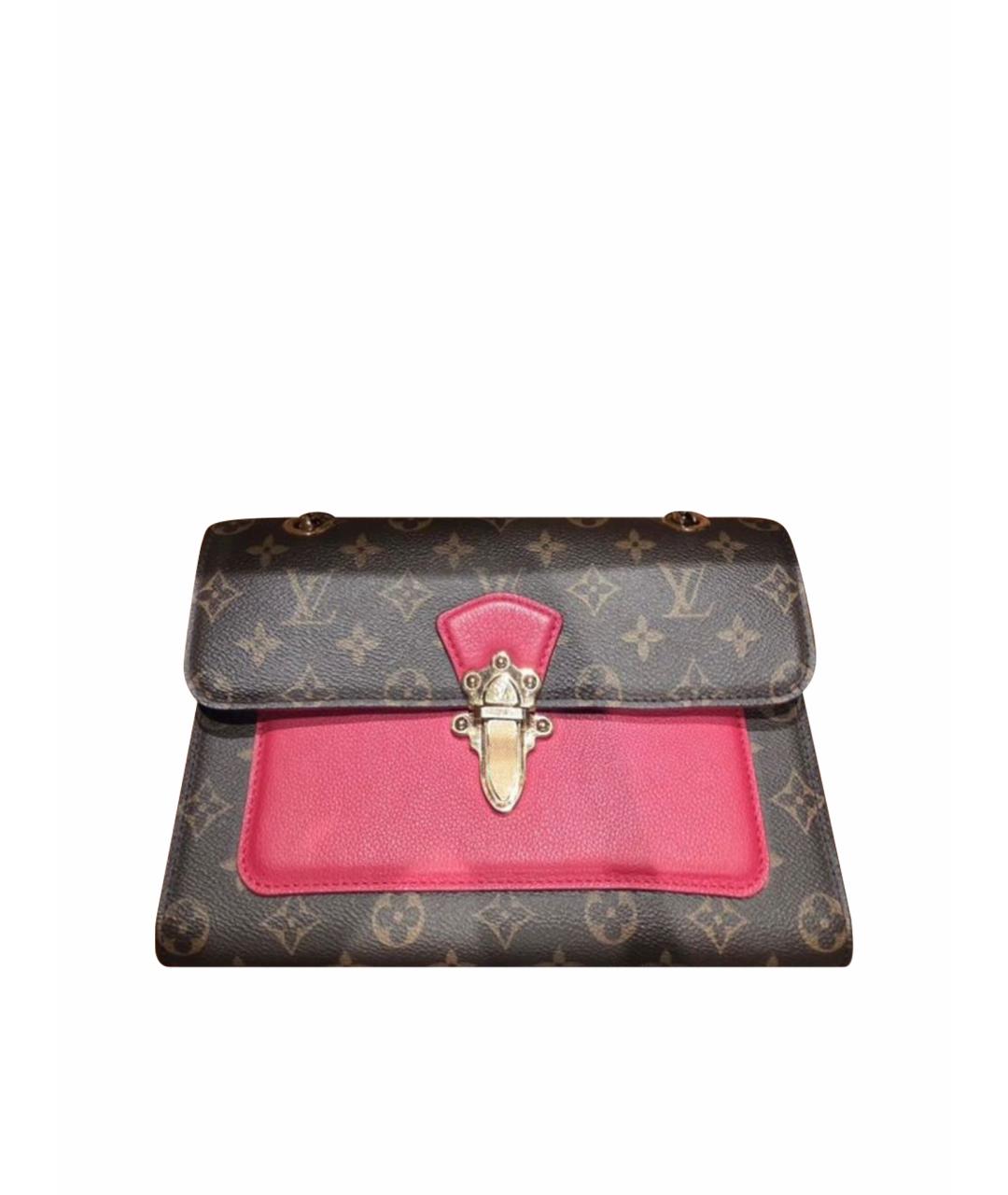 LOUIS VUITTON Коричневая кожаная сумка через плечо, фото 1