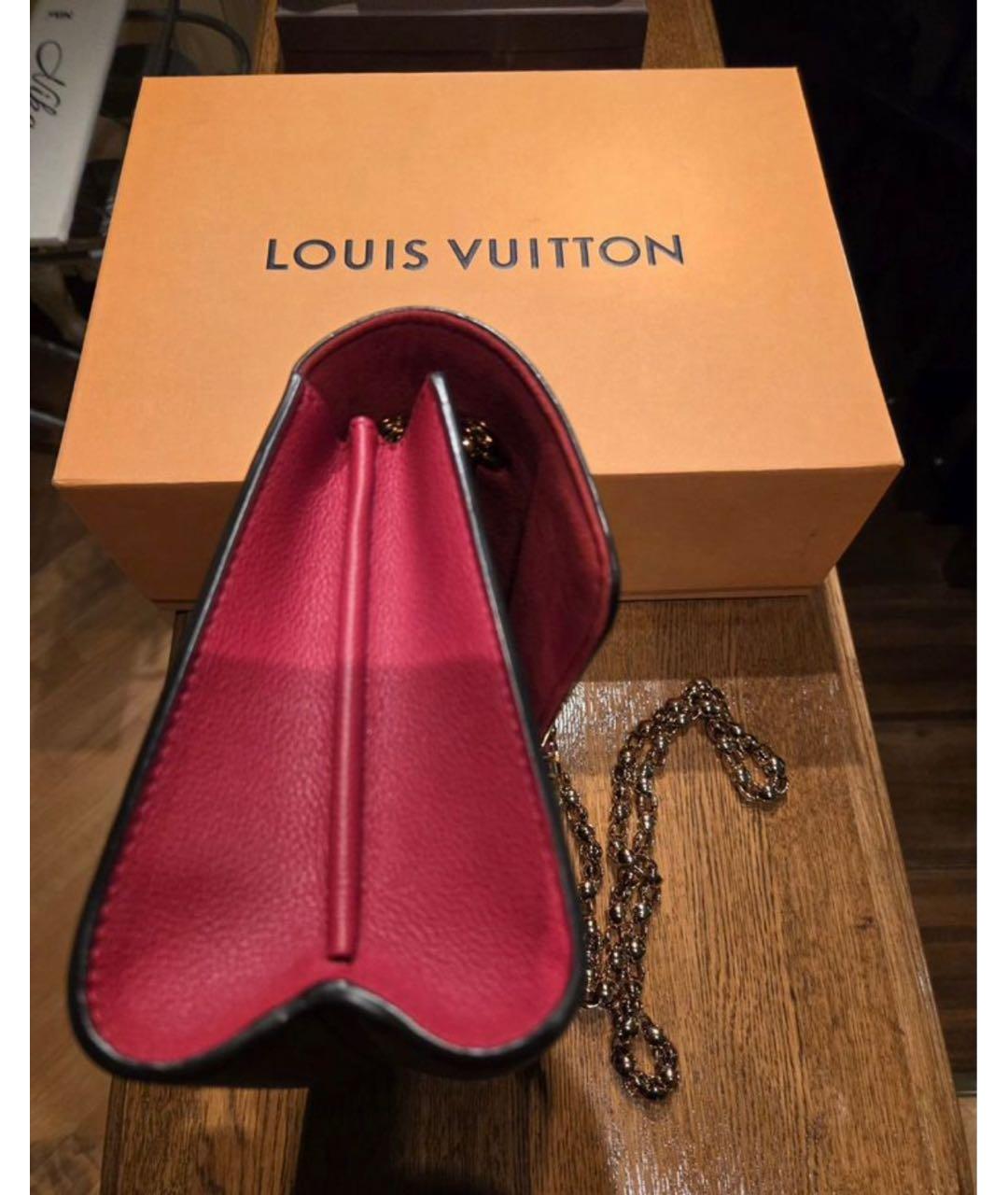 LOUIS VUITTON Коричневая кожаная сумка через плечо, фото 3