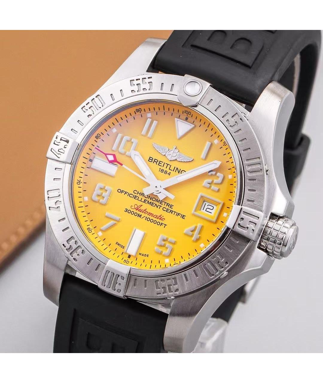 BREITLING Серебряные металлические часы, фото 4