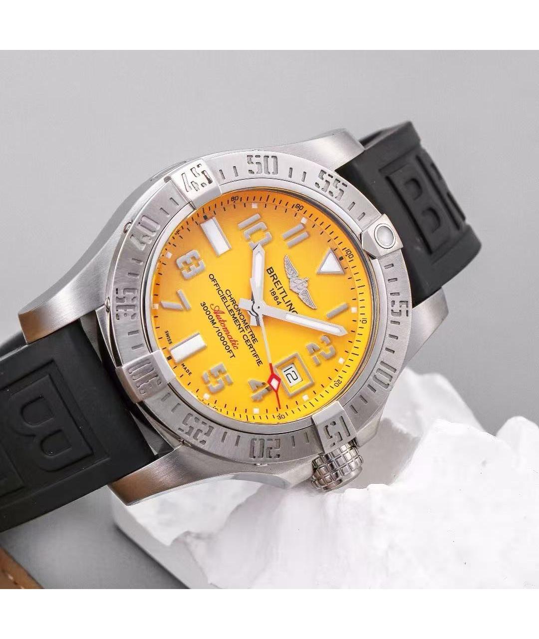 BREITLING Серебряные металлические часы, фото 3
