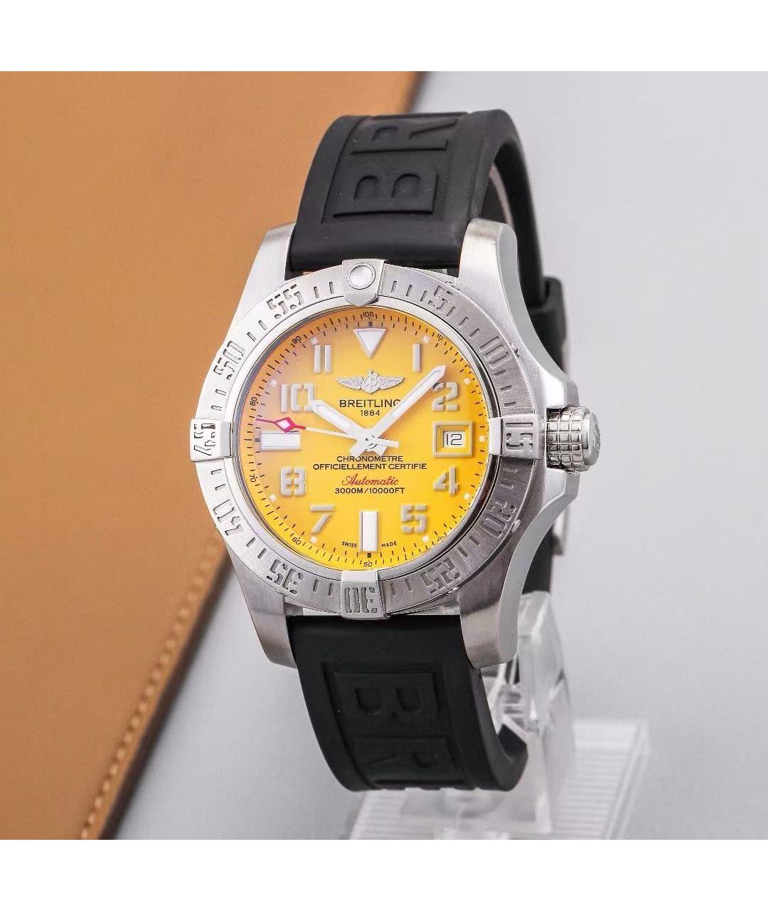 BREITLING Серебряные металлические часы, фото 2