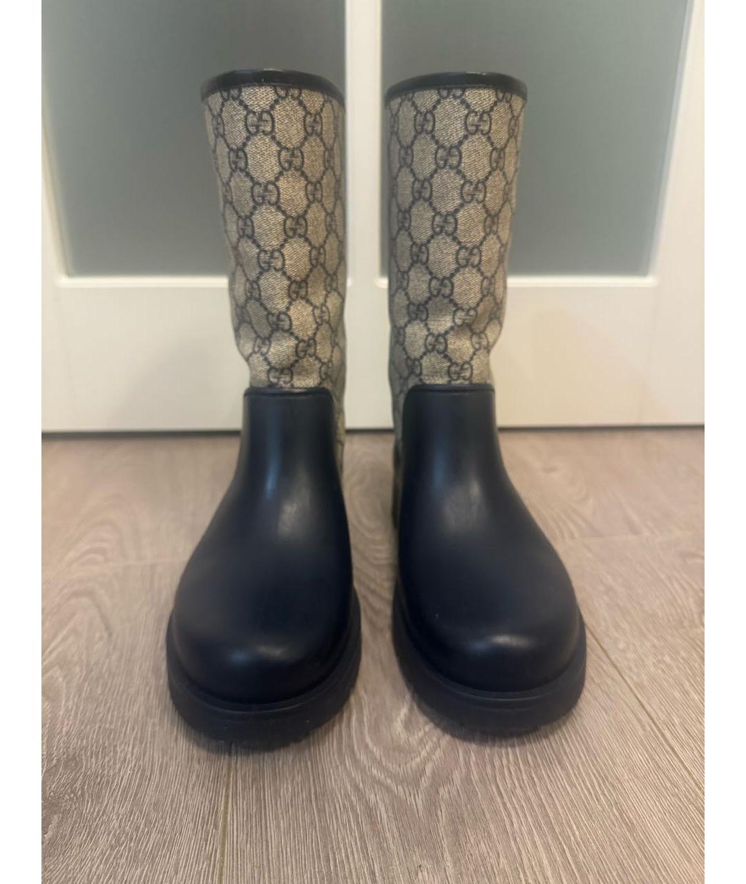 GUCCI Темно-синие резиновые сапоги, фото 2