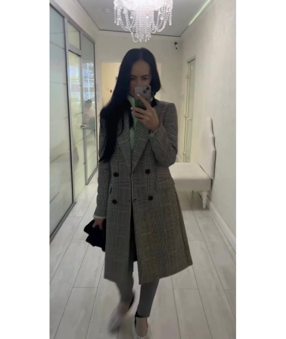 MICHAEL KORS Коричневое шерстяное пальто, фото 7