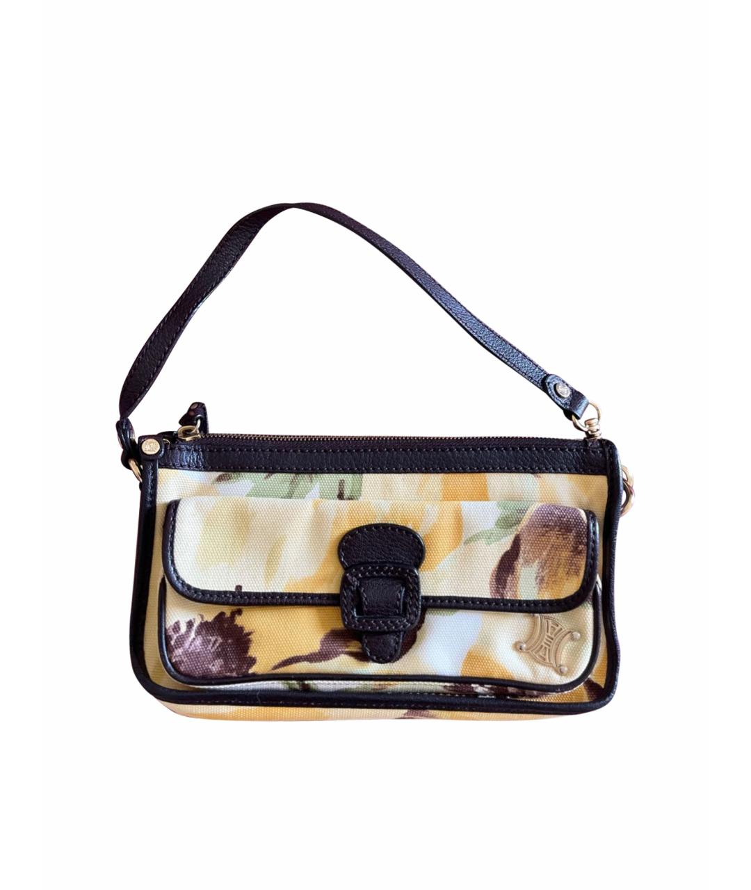 CELINE Бежевая тканевая сумка через плечо, фото 1