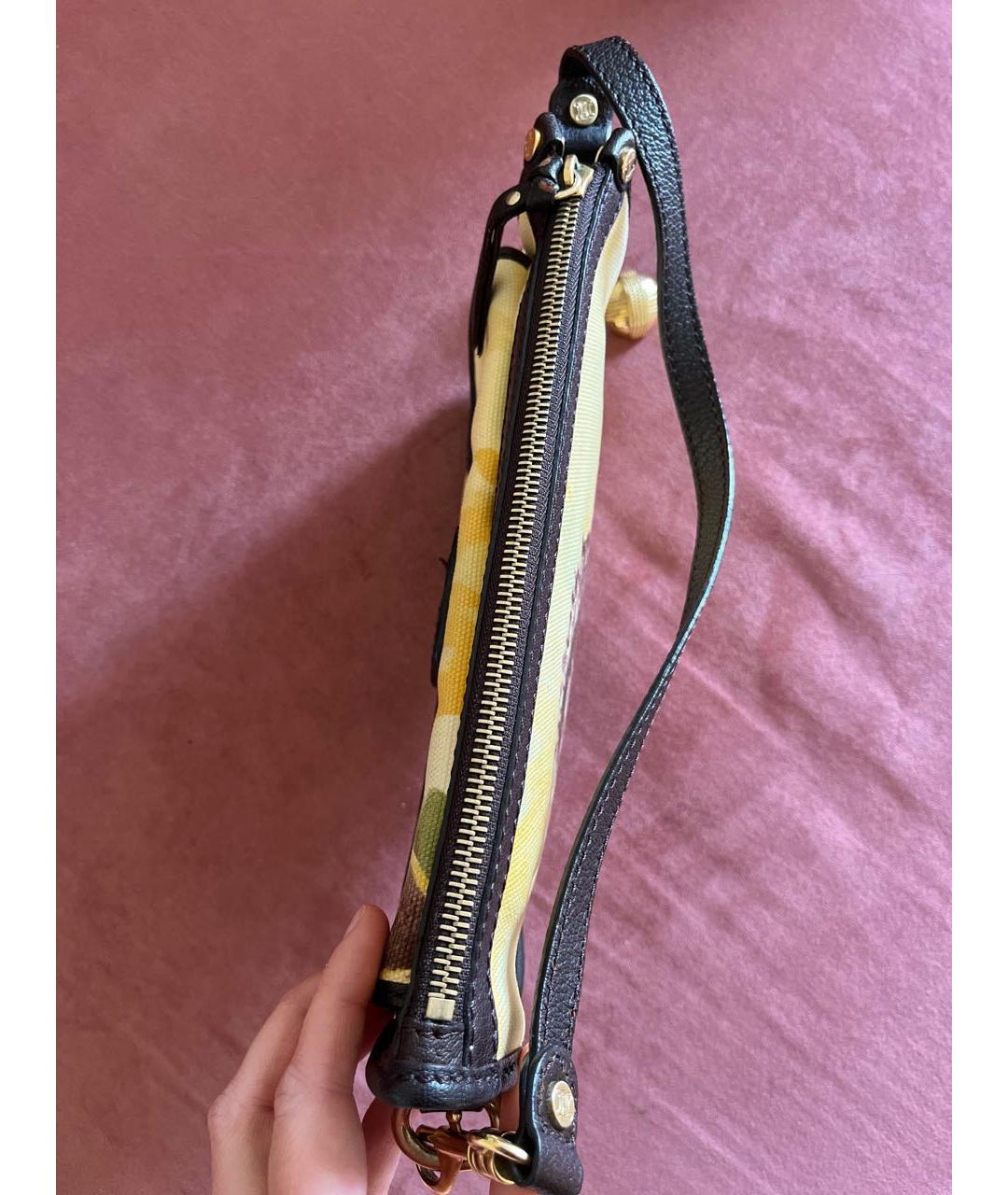 CELINE Бежевая тканевая сумка через плечо, фото 3