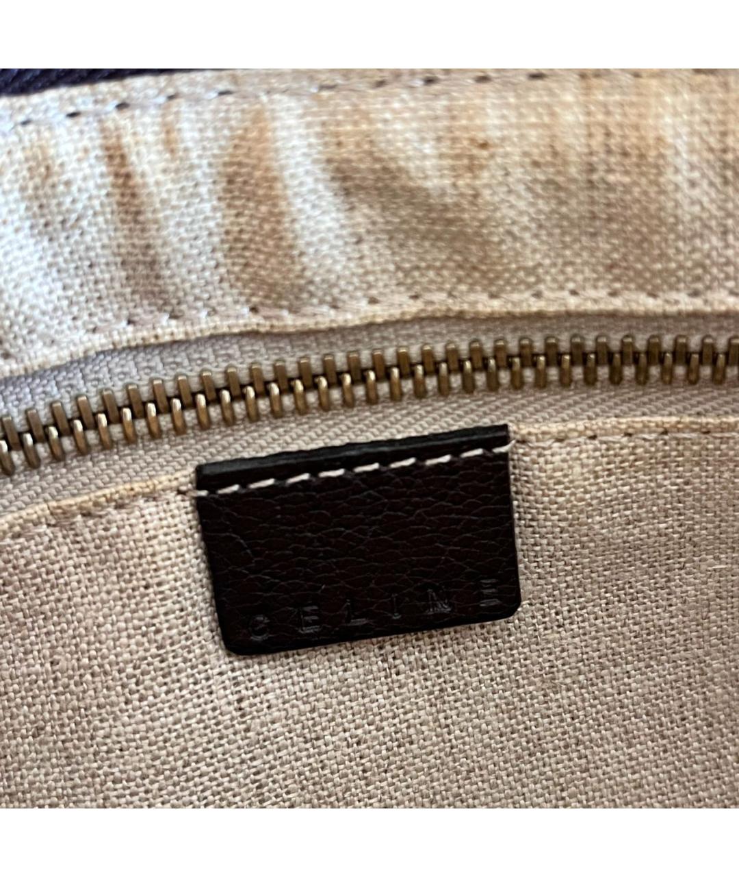 CELINE Бежевая тканевая сумка через плечо, фото 6