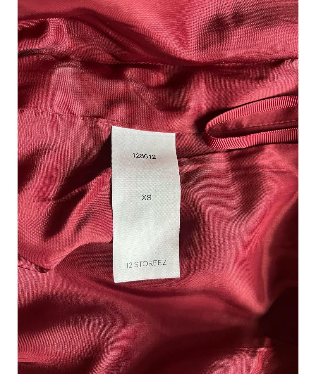 12 STOREEZ Бордовые полиамидовые прямые брюки, фото 5