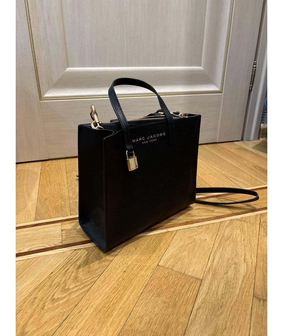 MARC JACOBS Черная кожаная сумка тоут, фото 2