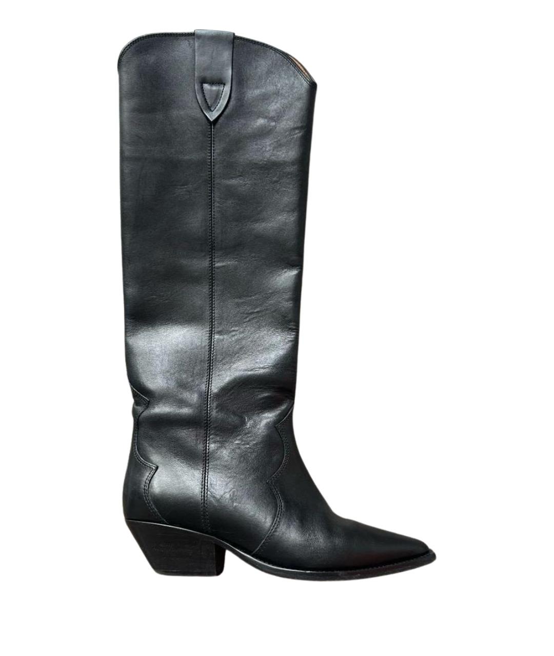 ISABEL MARANT Черные кожаные сапоги, фото 1