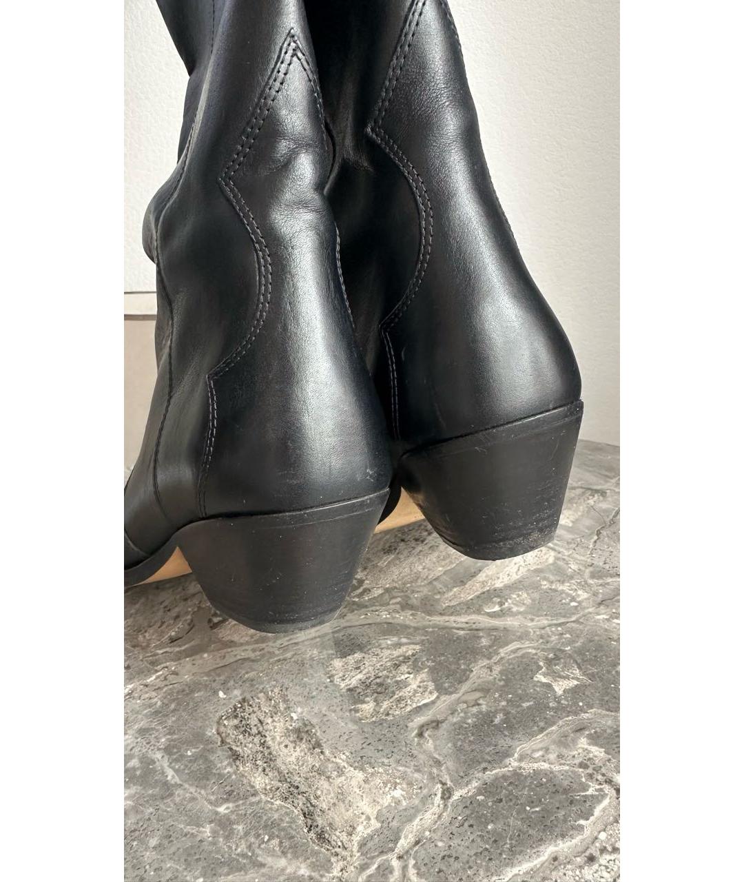 ISABEL MARANT Черные кожаные сапоги, фото 4