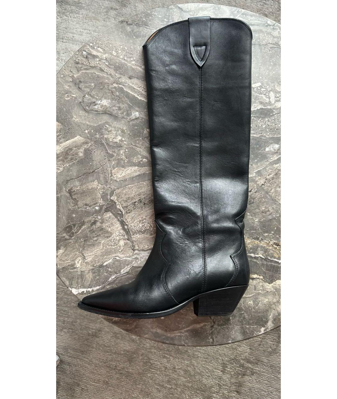 ISABEL MARANT Черные кожаные сапоги, фото 7