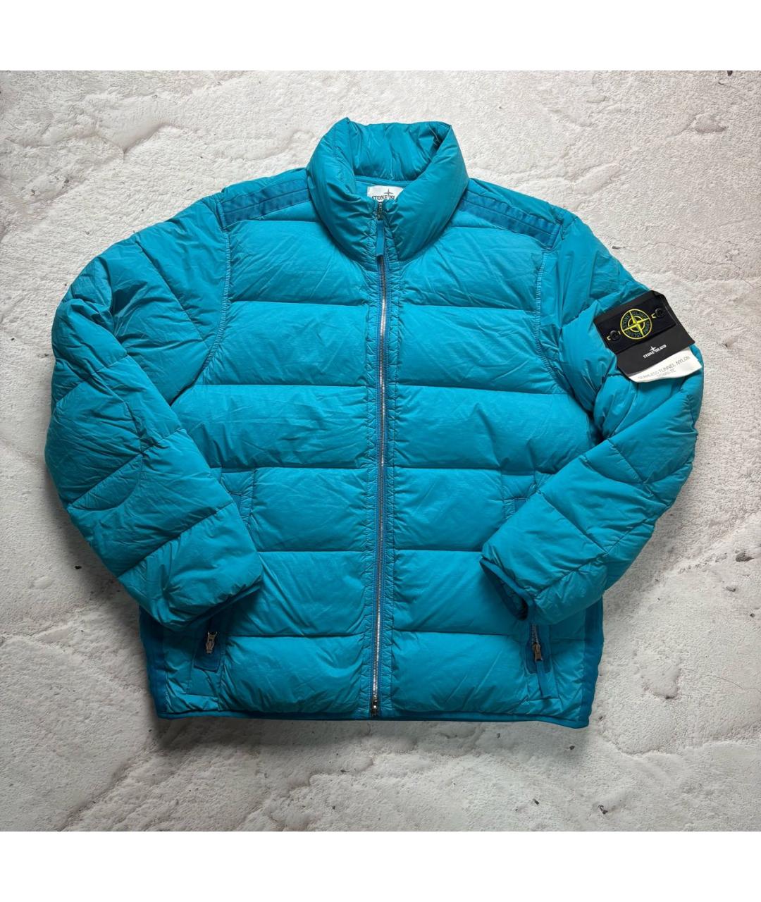 STONE ISLAND Бирюзовый пуховик, фото 9