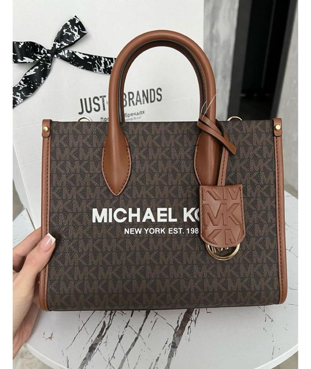 MICHAEL KORS Коричневая сумка тоут, фото 4