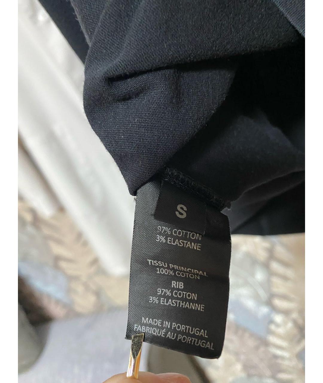 VETEMENTS Черная хлопковая футболка, фото 6