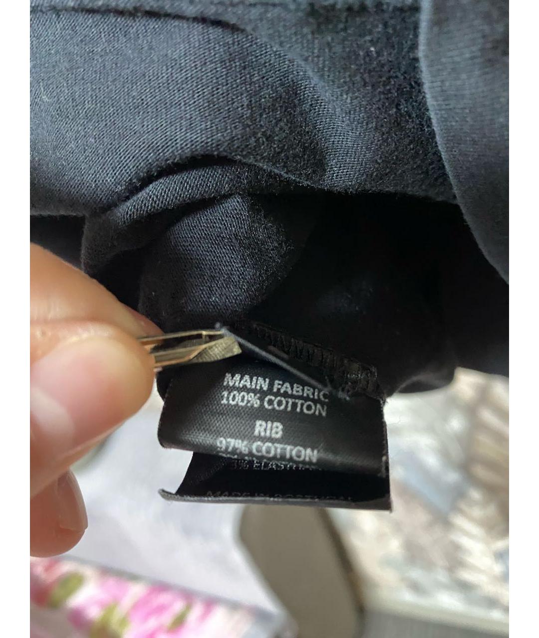 VETEMENTS Черная хлопковая футболка, фото 7