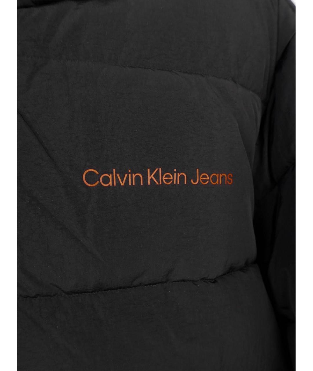 CALVIN KLEIN Черная полиэстеровая куртка, фото 4