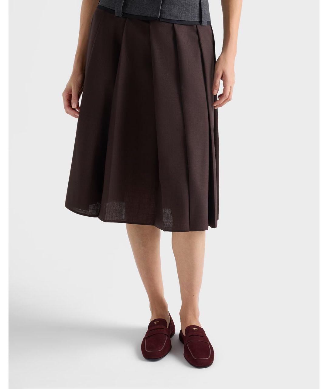 PRADA Бордовые кожаные лоферы, фото 3