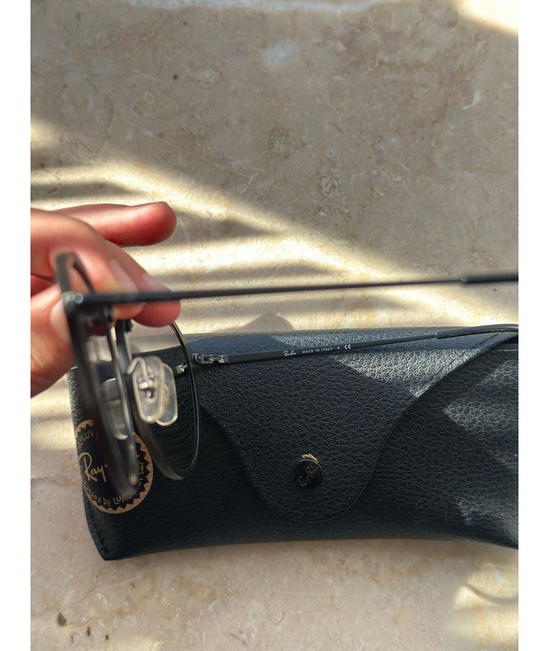 RAY BAN Черные пластиковые солнцезащитные очки, фото 3