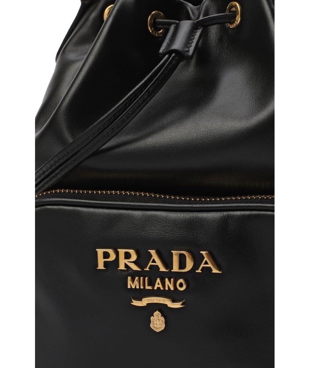 PRADA Черная кожаная сумка через плечо, фото 7