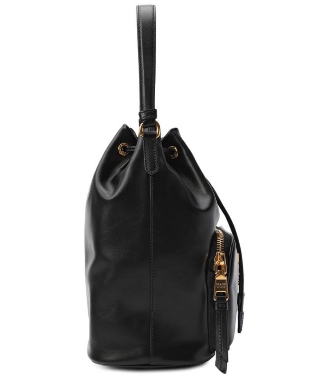 PRADA Черная кожаная сумка через плечо, фото 5