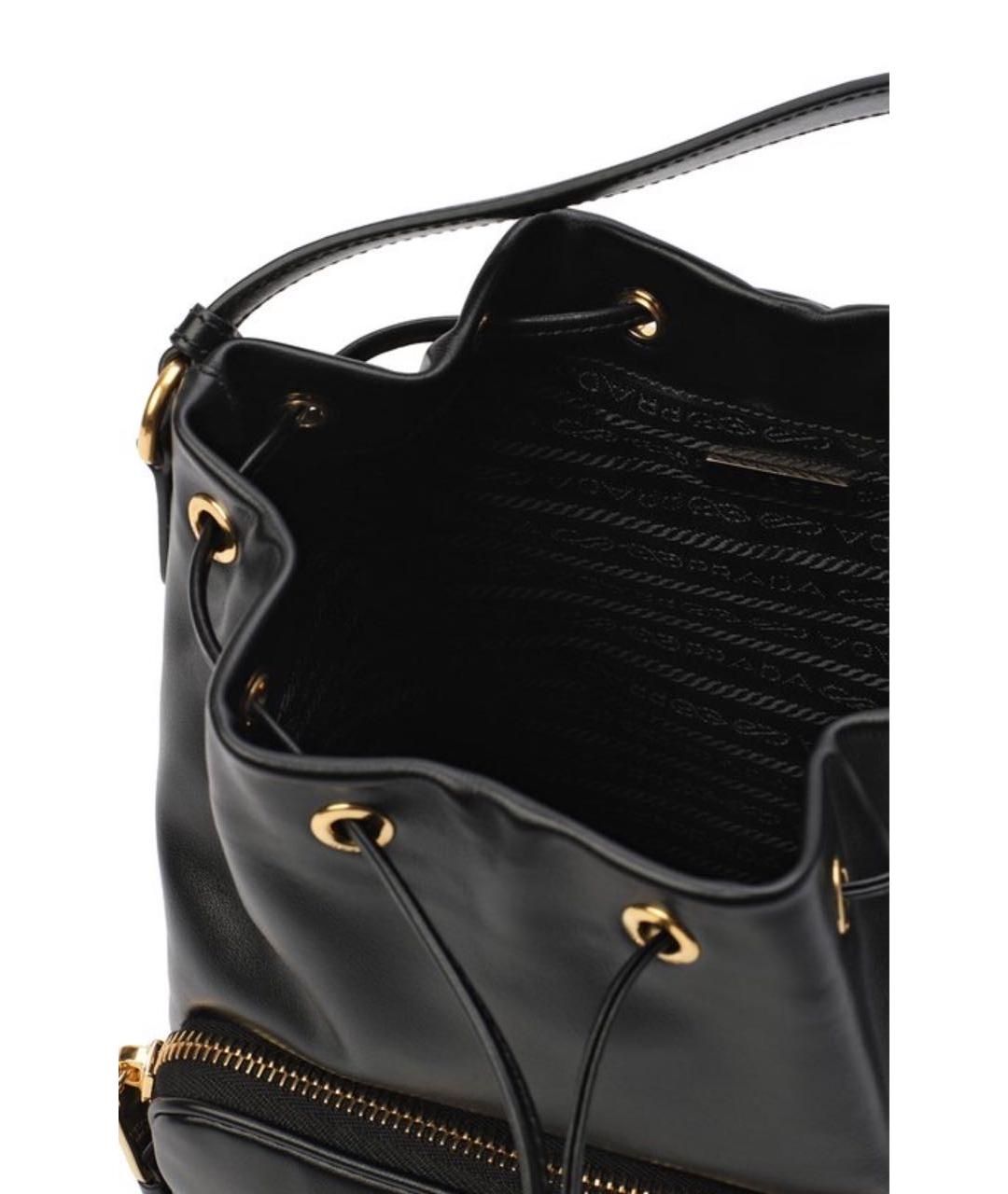 PRADA Черная кожаная сумка через плечо, фото 4